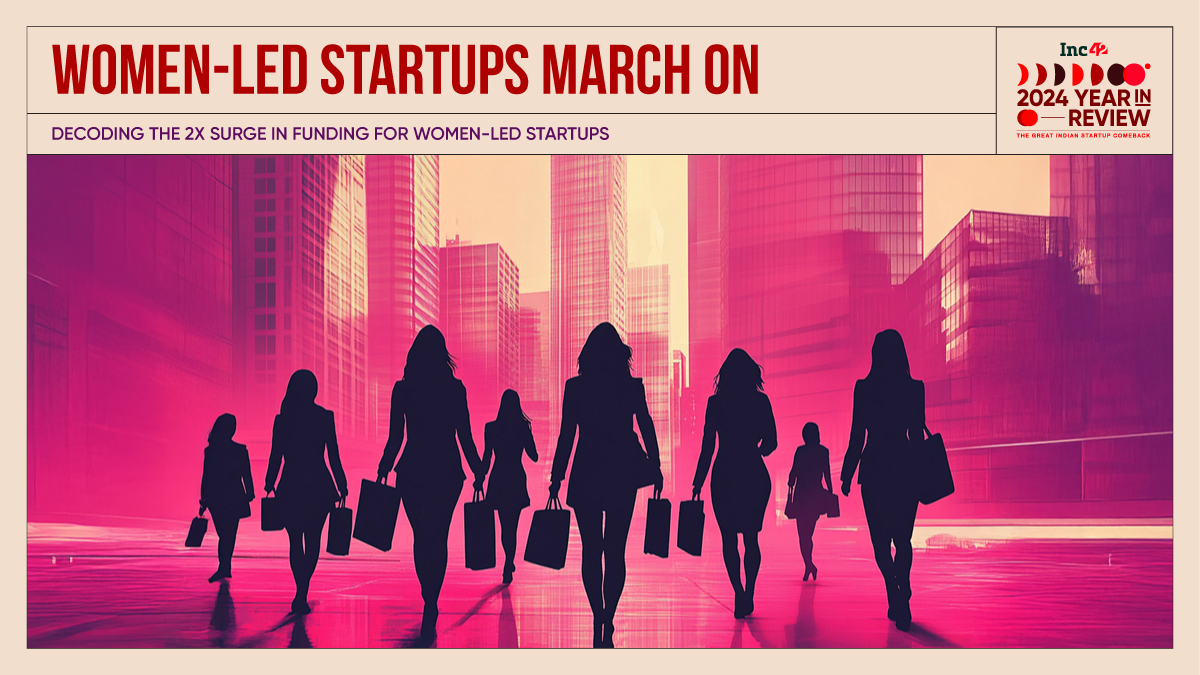 Women-Led Startups See 94% YoY Surge In Funding In 2024