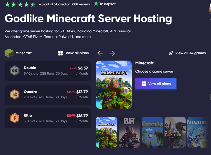 GODLIKE Minecraft Server Hosting: Unleashing the Ultimate Experience