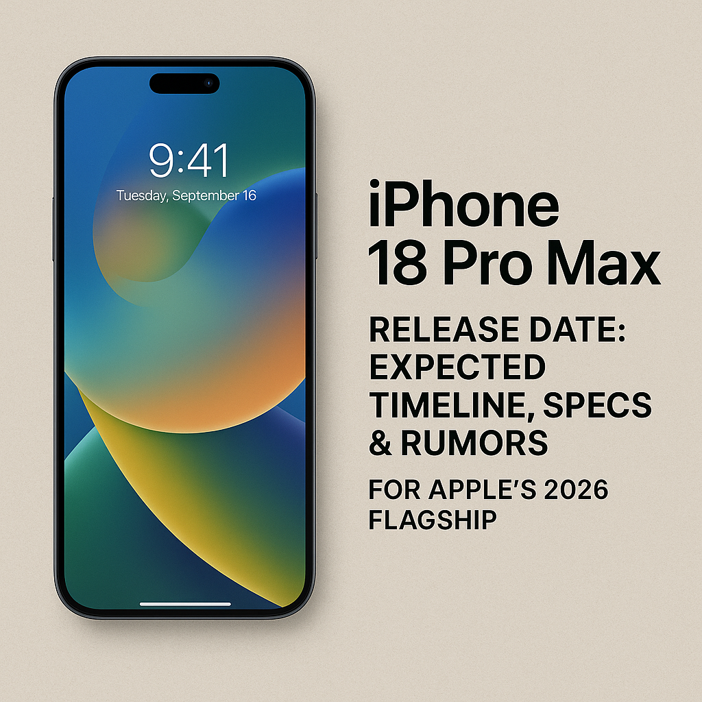 iPhone 18 Pro Max Release Date: Expected Timeline, Specs & Rumors for Apple’s 2026 Flagship