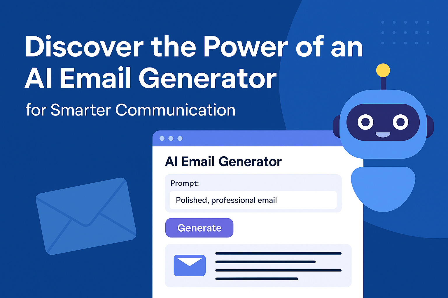 Discover the Power of an AI Email Generator for Smarter Communication