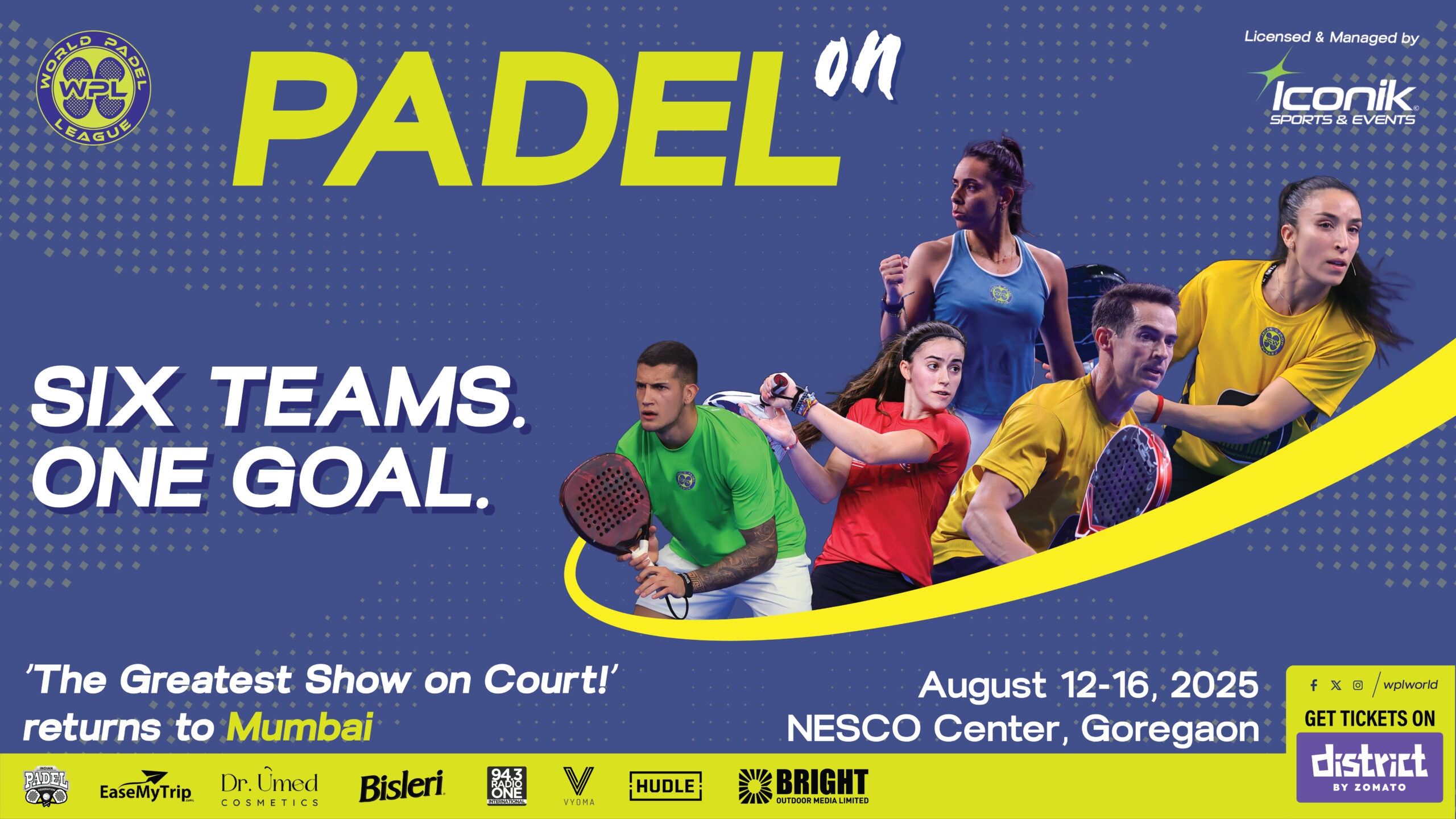 World Padel League Announces ‘District by Zomato’ As Its Official Ticketing Partner For Season 3