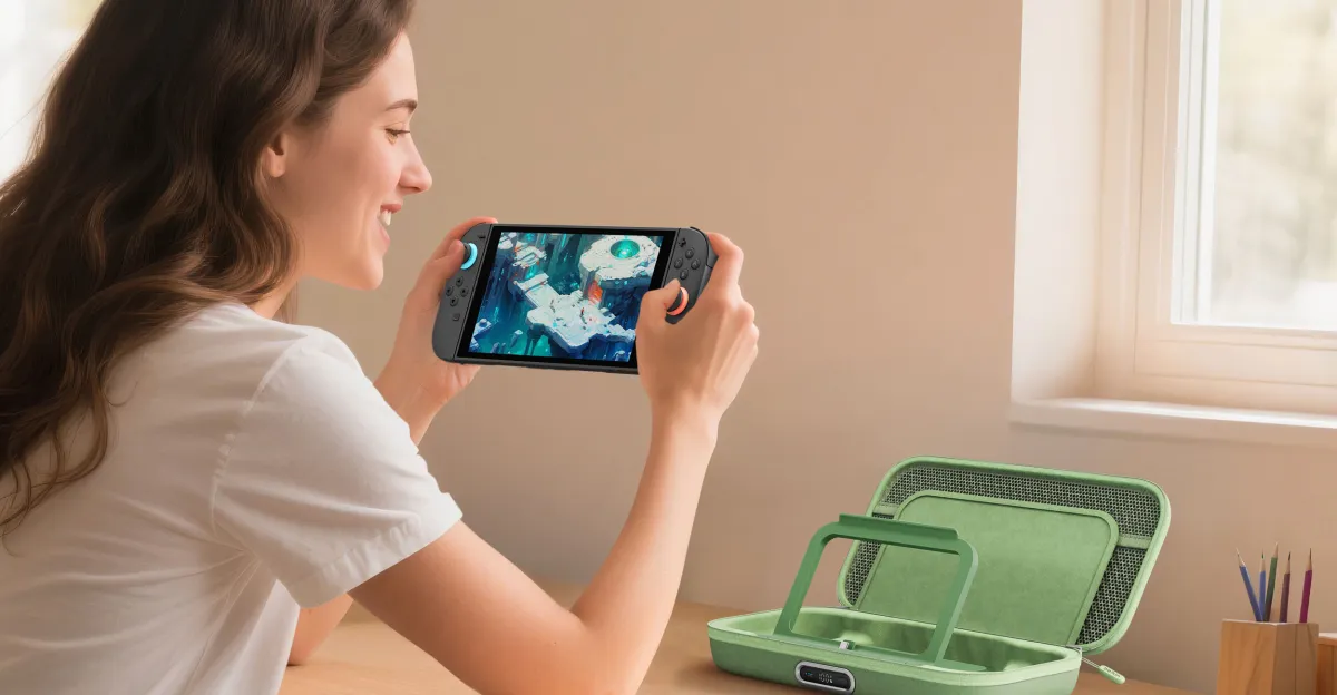 Belkin Unveils Charging Case for Nintendo Switch 2 With Built-In Battery Screen at CES