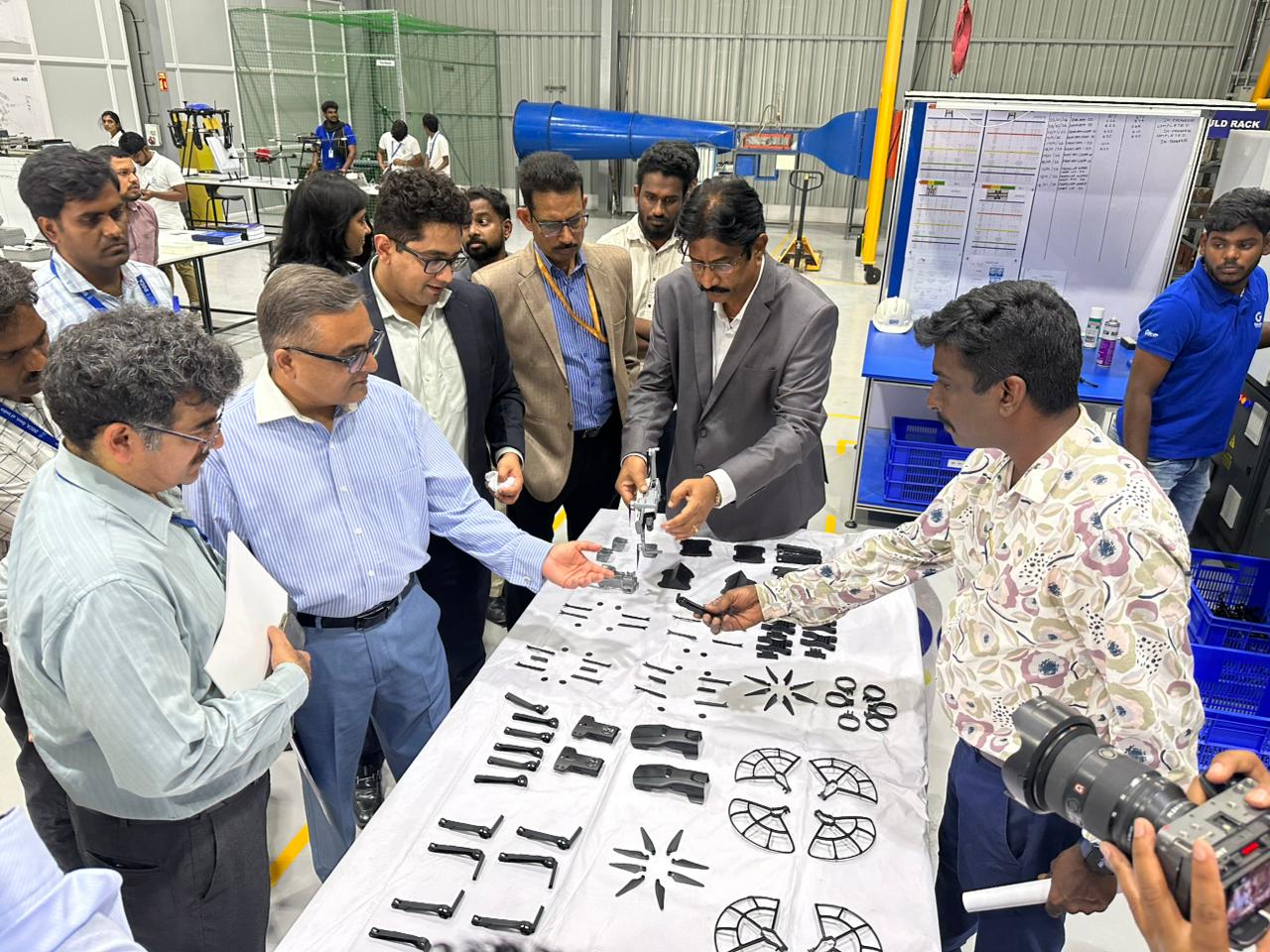 Director General of DGCA Inaugurates MS Dhoni Backed Startup Garuda Aerospace Drone Battery Manufacturing Facility at Bharat Drone Udaan organized by Bharat Drone Association in Chennai