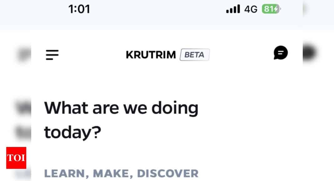 Ola’s CEO Gives a Glimpse of Krutrim AI Chatbot Ahead of Official Launch |