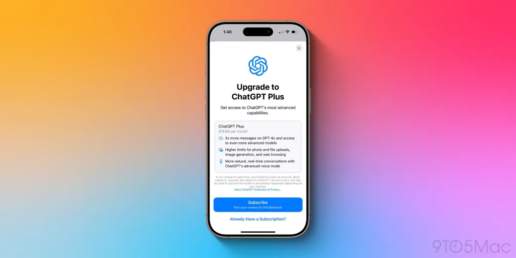 iOS 18.2 ChatGPT Plus