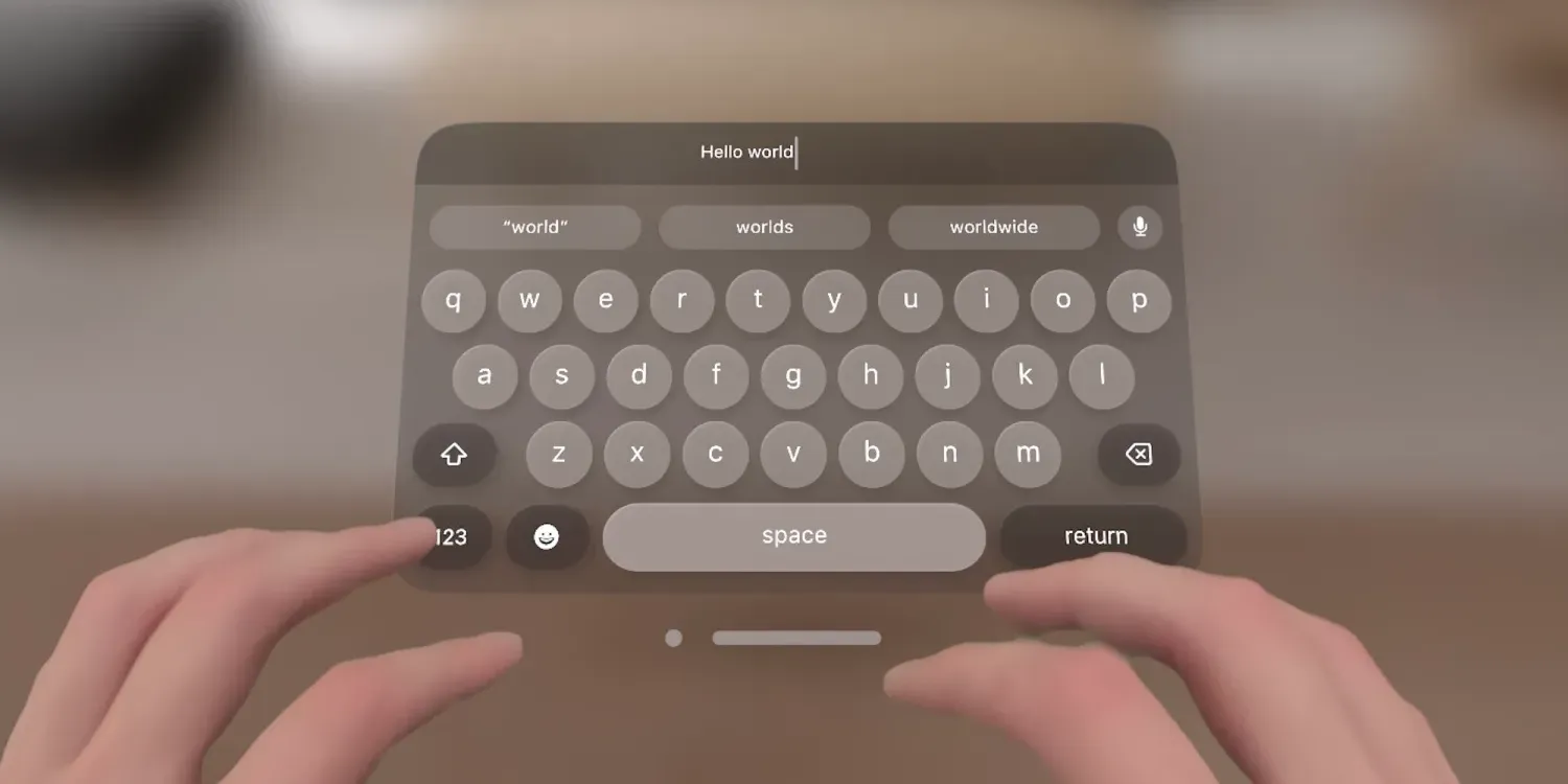 Wearing Vision Pro in public | Using the keyboard