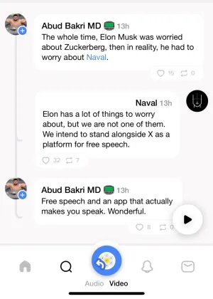 Naval Ravikant's Airchat is a social app built around talk, not text