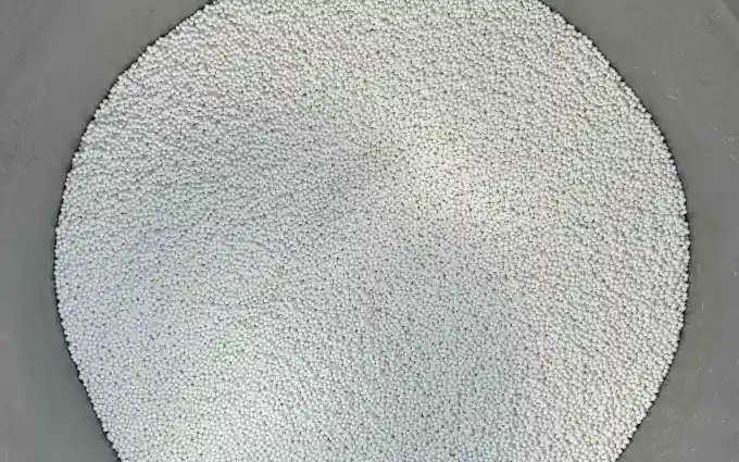 Cache Energy's pellets sit in a barrel.