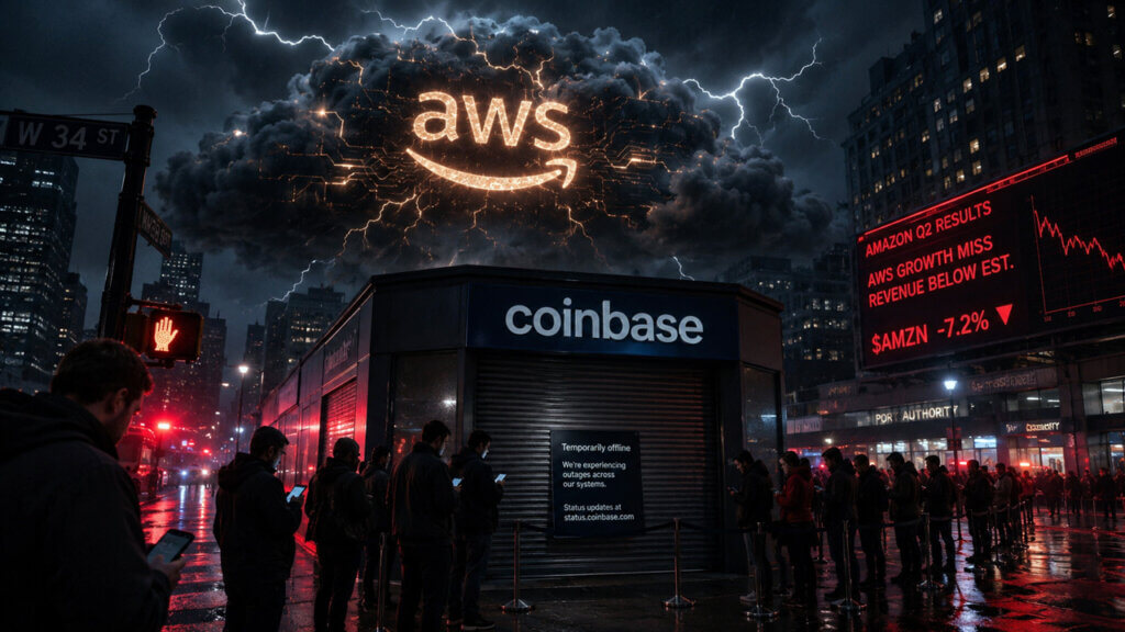 Coinbase Blames AWS for Hours-Long Crypto Trading Outage
