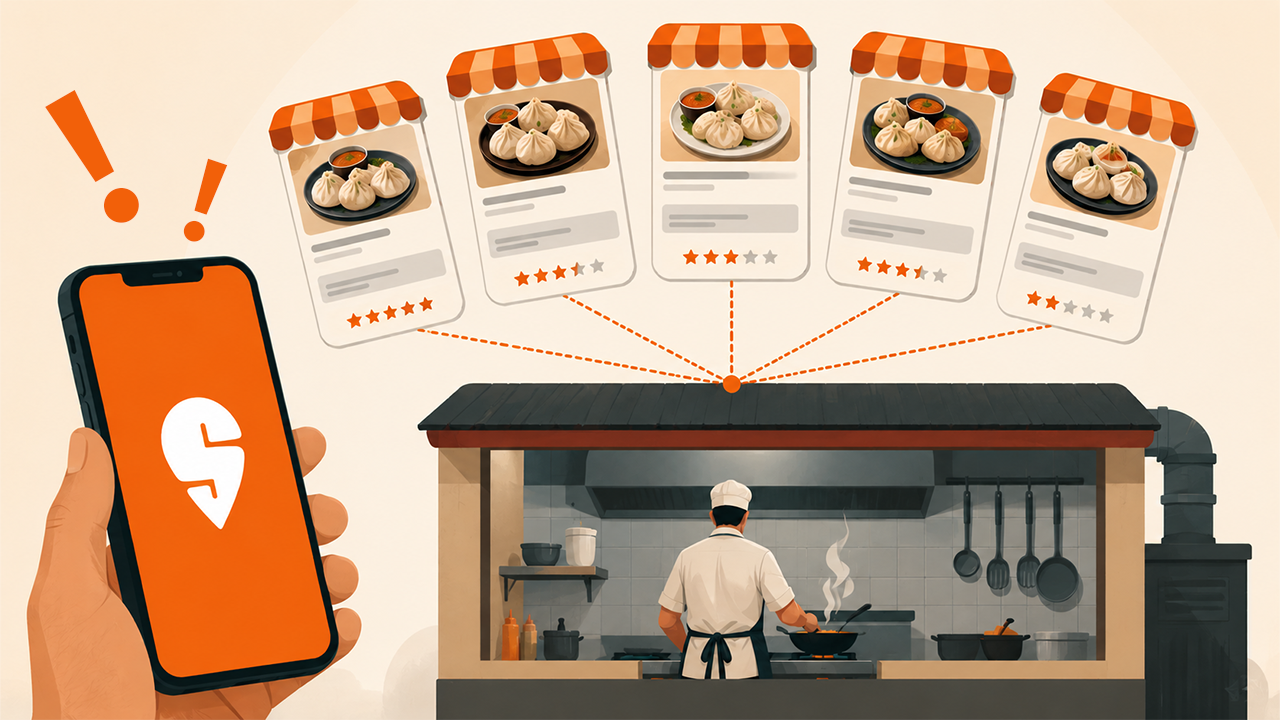 Your 1-star review is useless: Swiggy is showing you the same restaurant under 5 different names