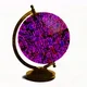 A GIF of a globe that is changing colors