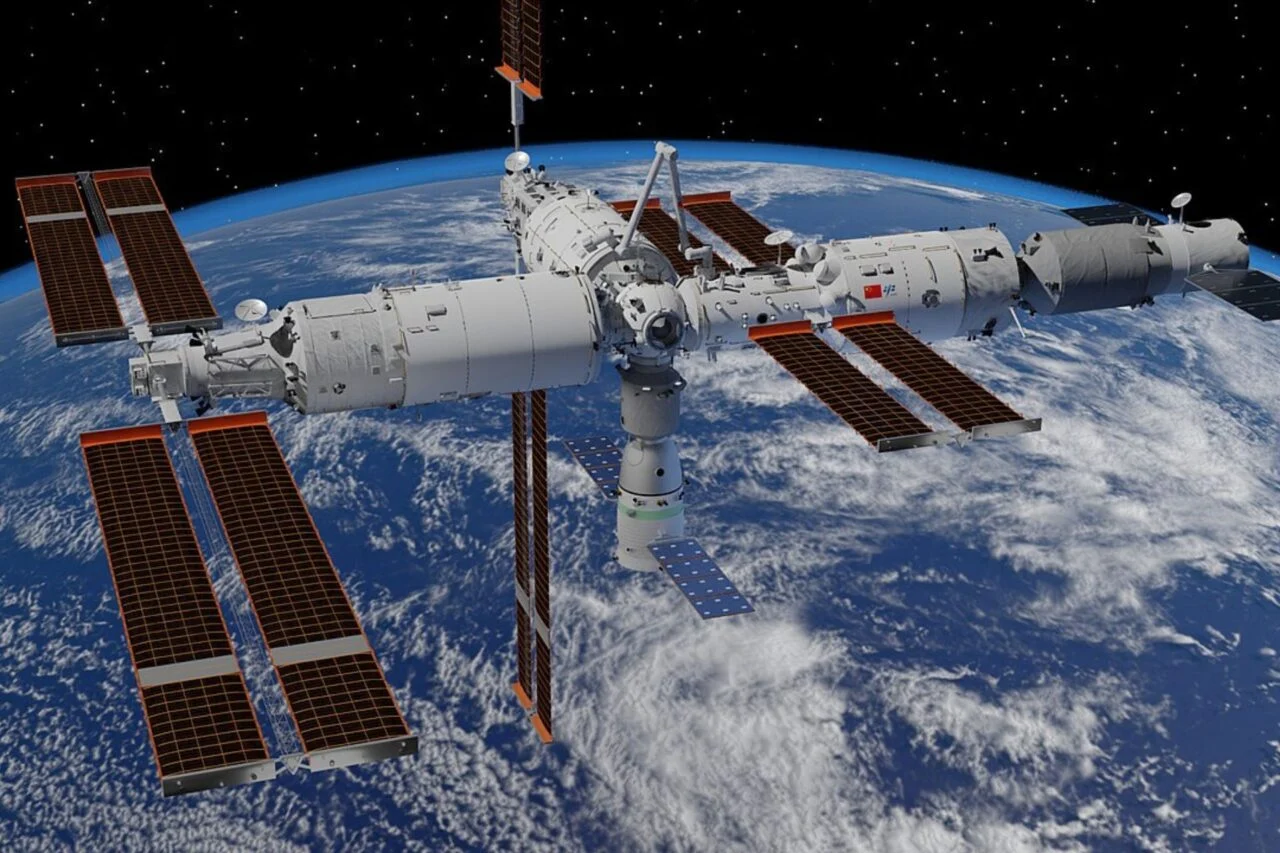 An artistic rendering of Tiangong space station