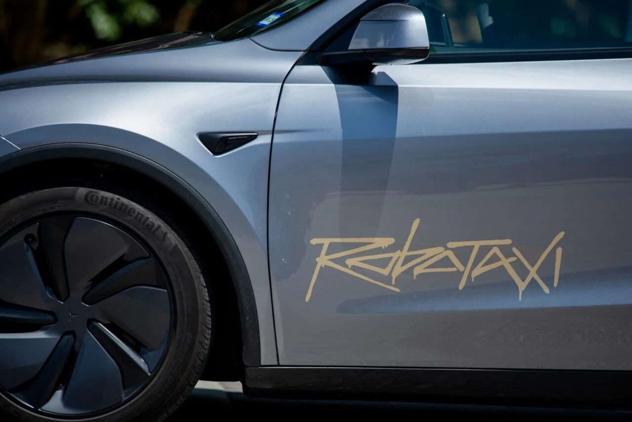 A Tesla Inc. robotaxi in Austin, Texas, US, on Sunday, June 22, 2025.