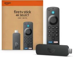 the Amazon Fire TV Stick 4K Select with its packaging