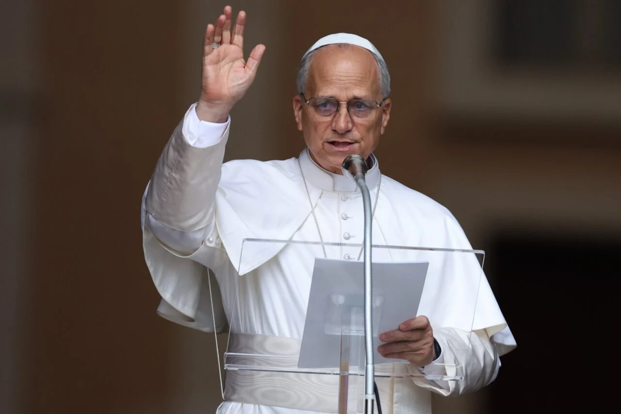 Pope Leo XIV addressing a crowd