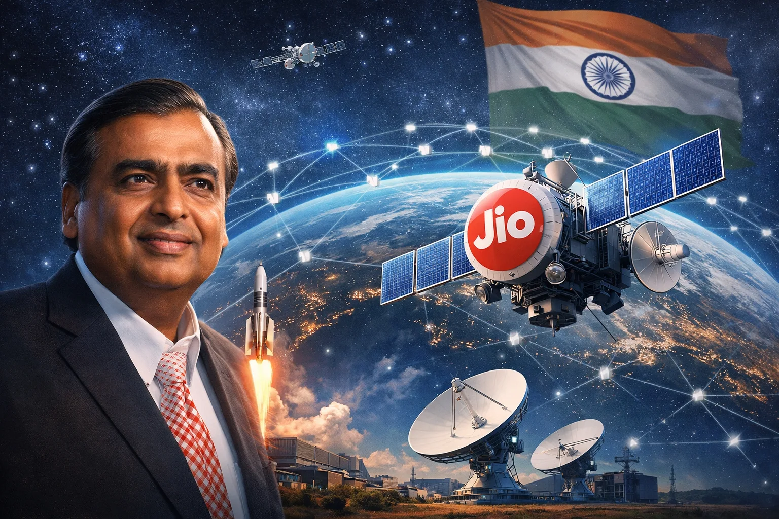 Reliance Jio's 1,650-Satellite LEO Network for Broadband Services