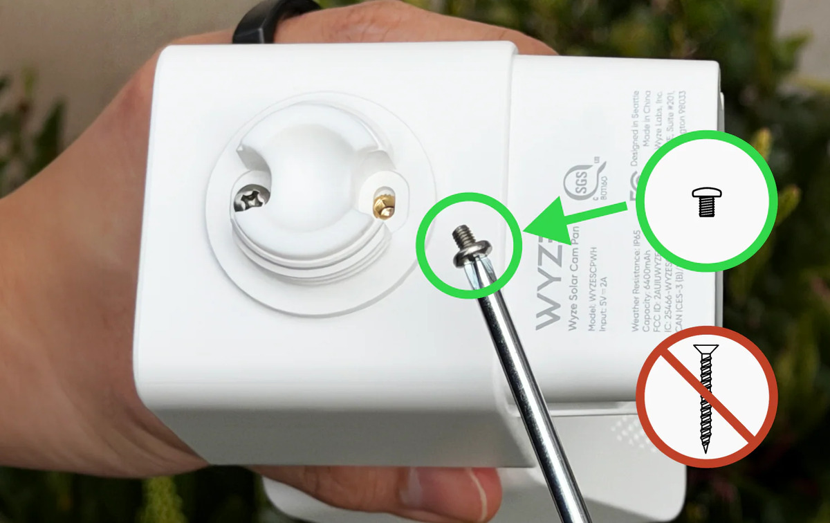Wyze Solar cam Correct Screw Installation Wyze Solar cam Correct Screw Installation