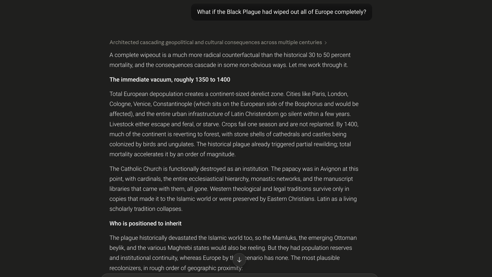 claude response black plague 2