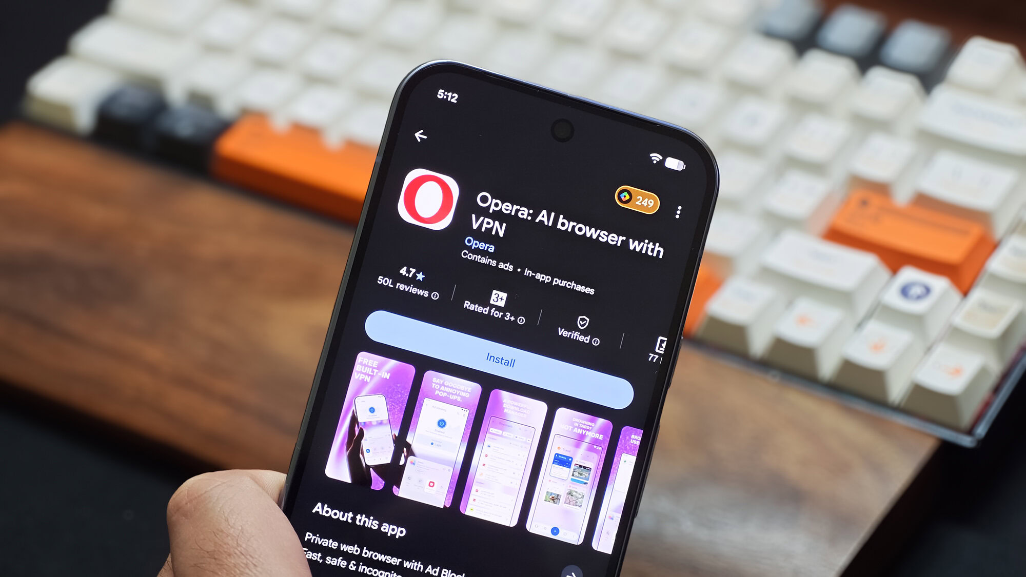 Opera on Android gets a home screen makeover with easy access to Google AI Mode