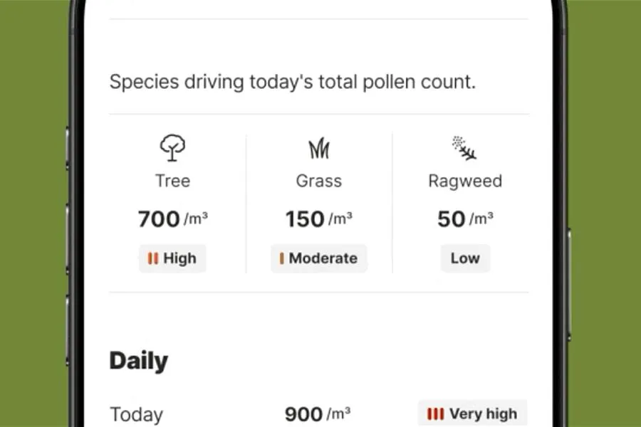 The Weather Channel app now predicts bad allergy days