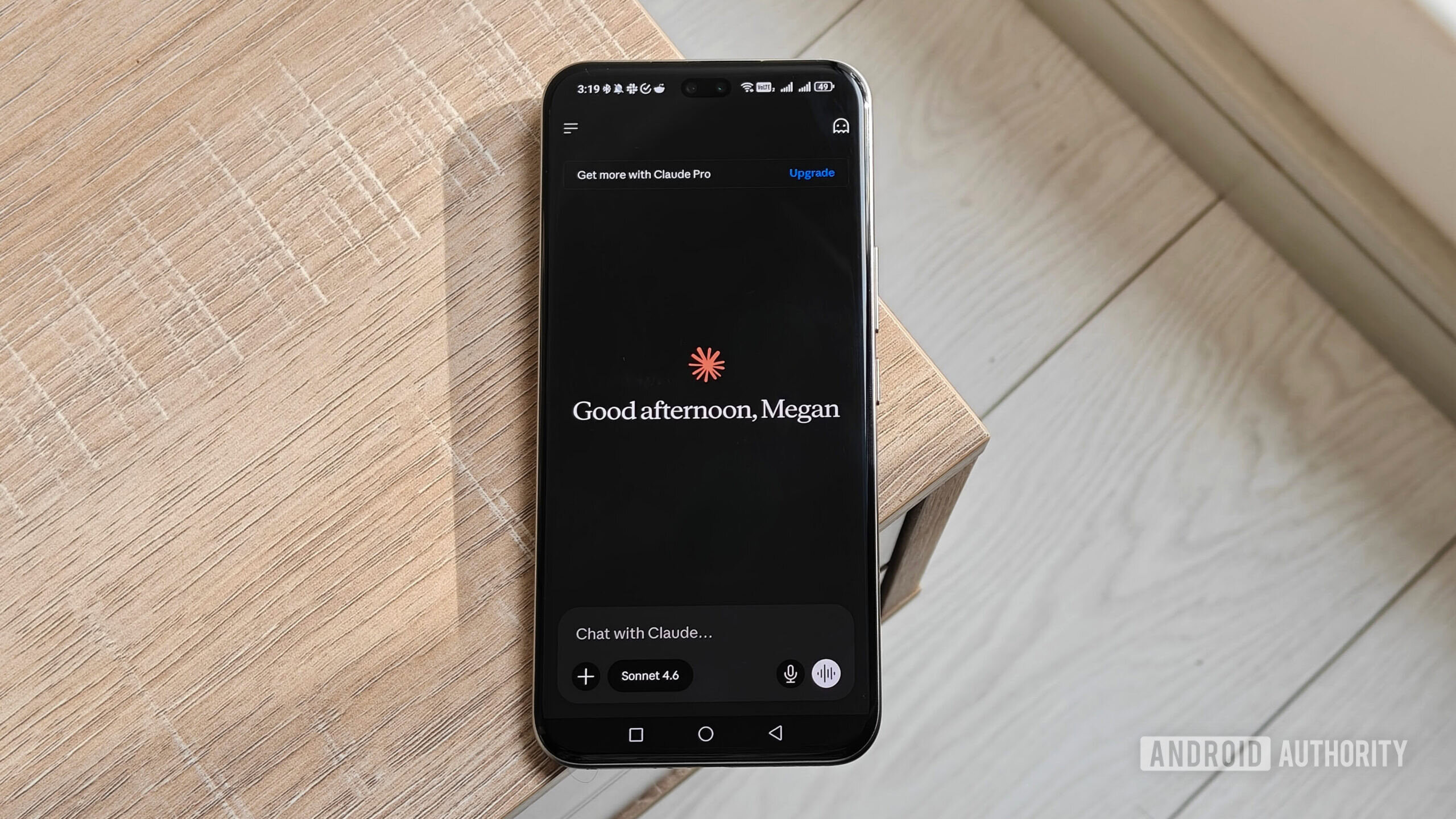 the claude app on a smartphone