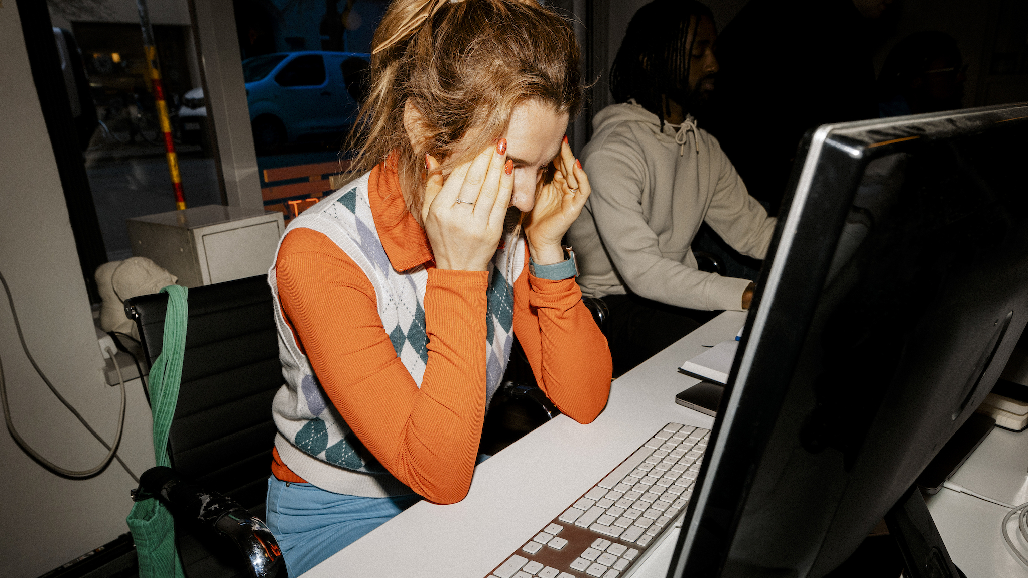 Frustrated developer facepalm