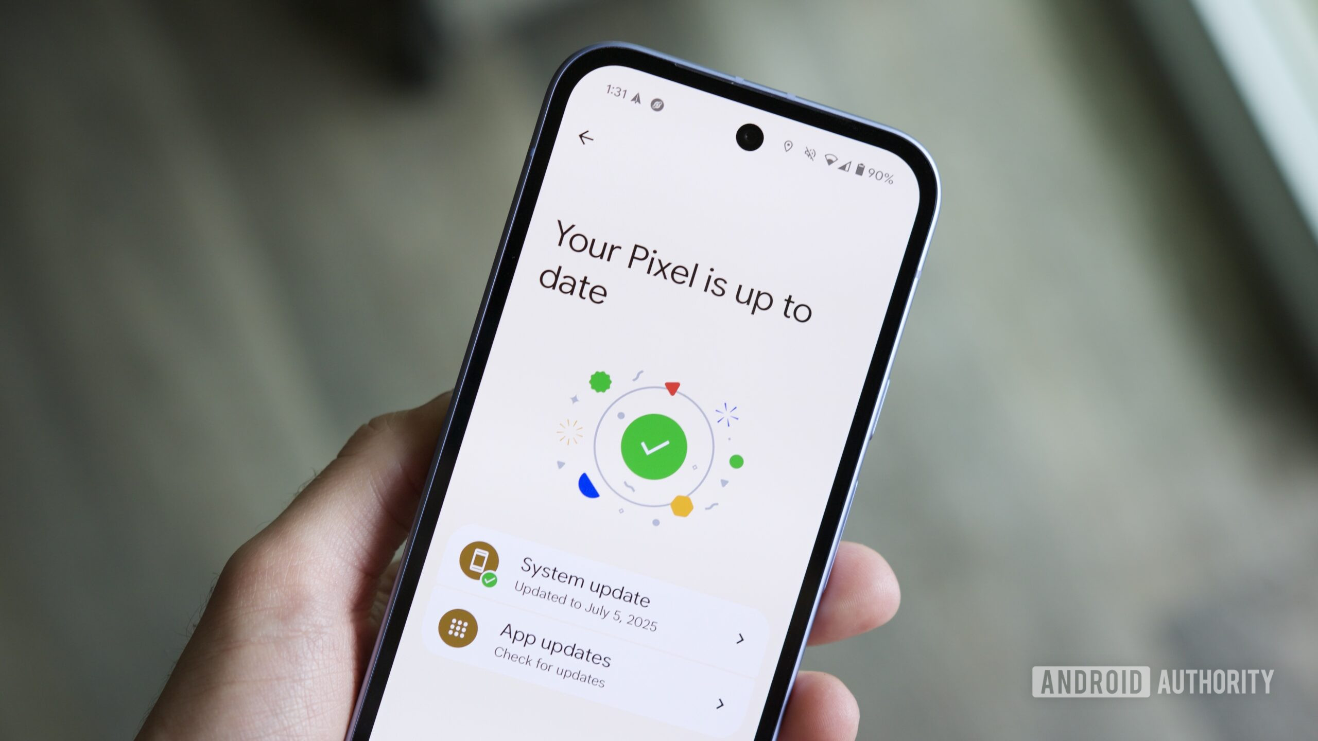 google pixel update screen android 16 Software update screen on a Google Pixel phone.
