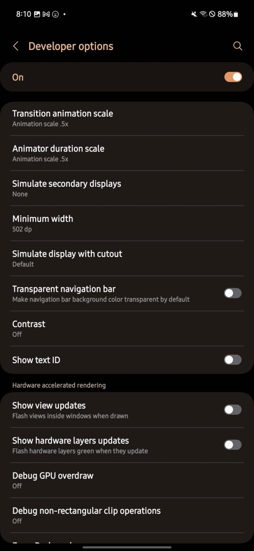 samsung s24 fe minimum width setting screens 002