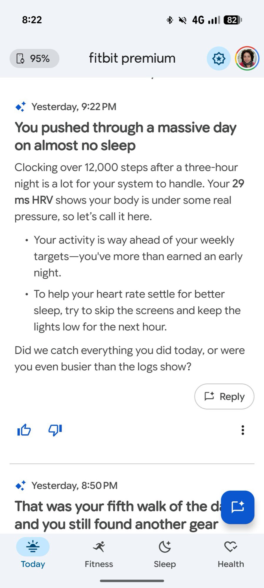 screenshot fitbit health coach 1