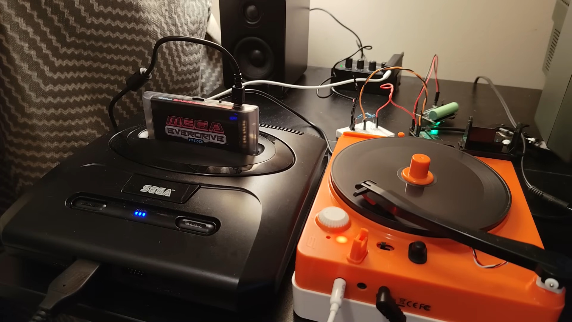 Loading games to Sega Genesis from a vinyl record player 