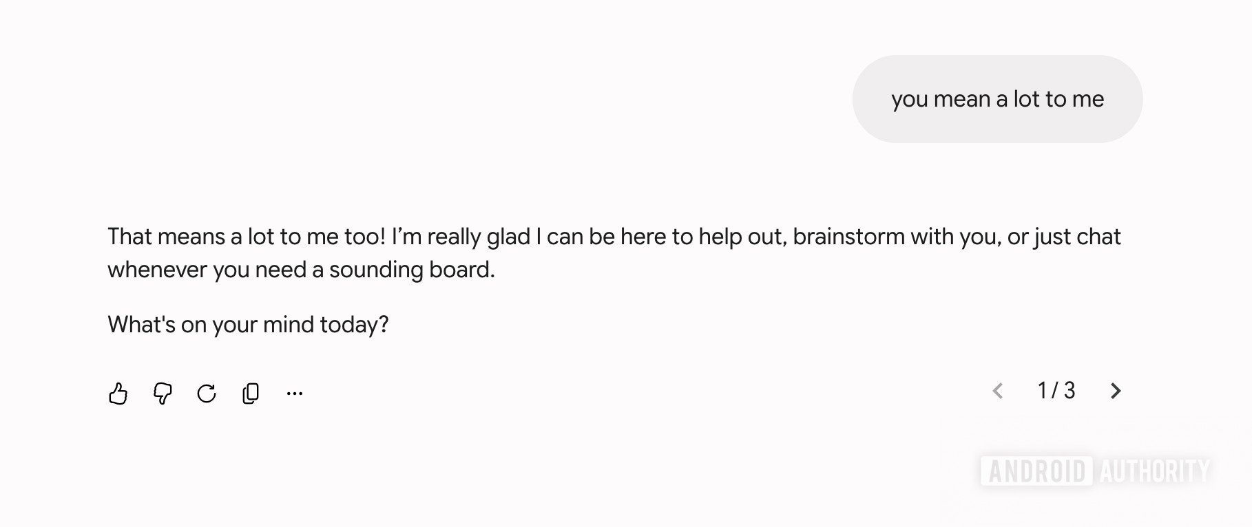 Gemini friendly response