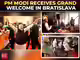 PM Modi gets &lsquo;Vande Mataram&rsquo; welcome in Bratislava