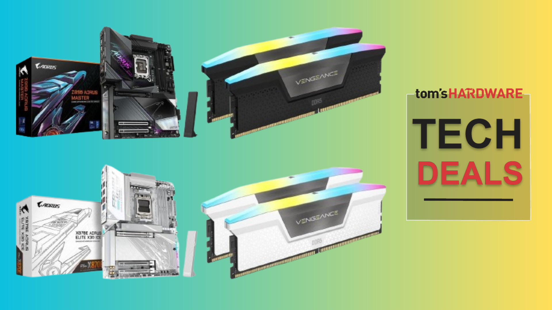 Score 32GB of DDR5 RAM from only $240 in these Newegg hardware bundles for Intel and AMD gaming PC builds — huge savings on premium Gigabyte motherboards coupled with popular Corsair Vengeance memory