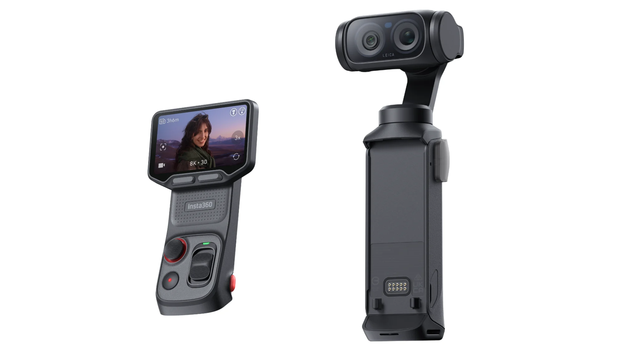 The Insta360 Luna Ultra with its screen detached.