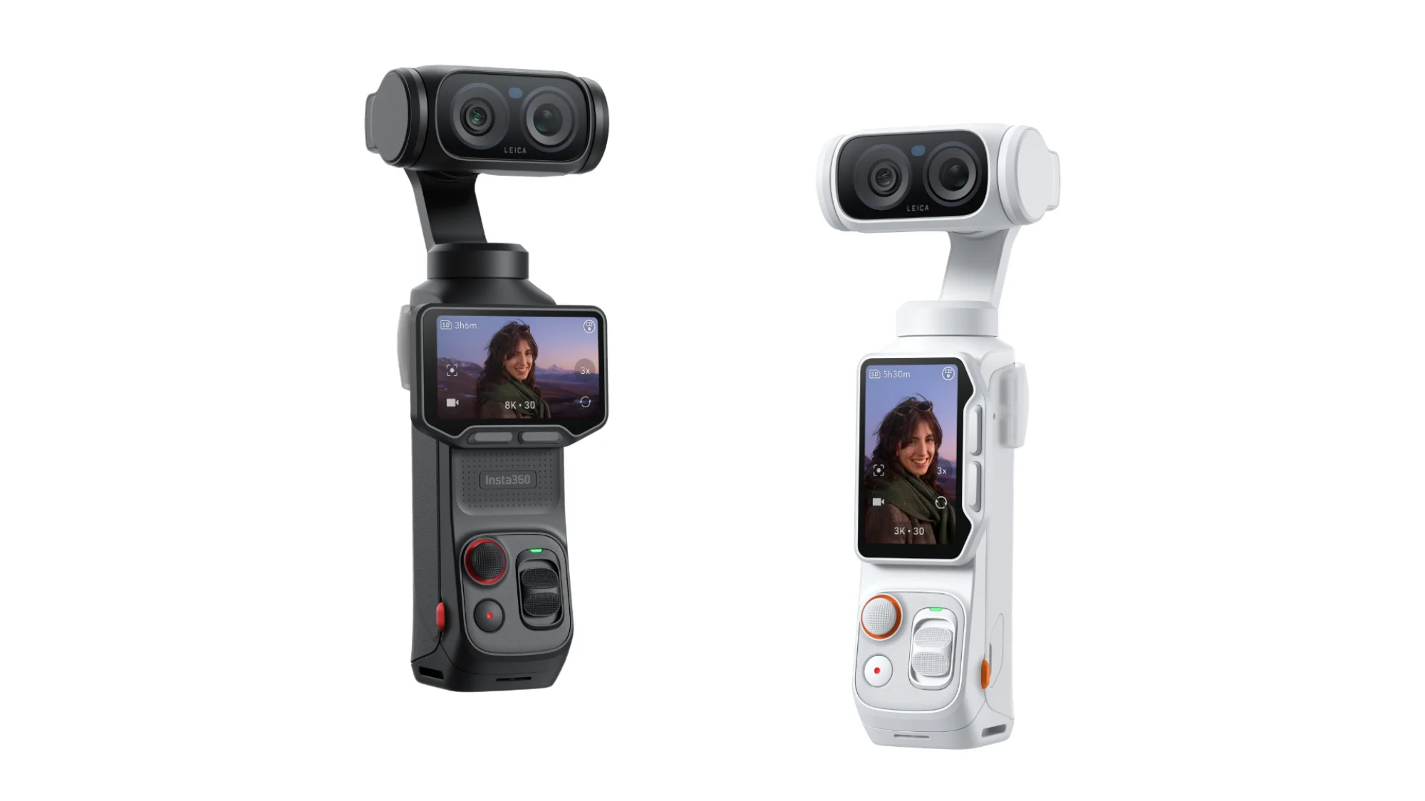 The Insta360 Luna Ultra in Cosmic Black and Stellar White.