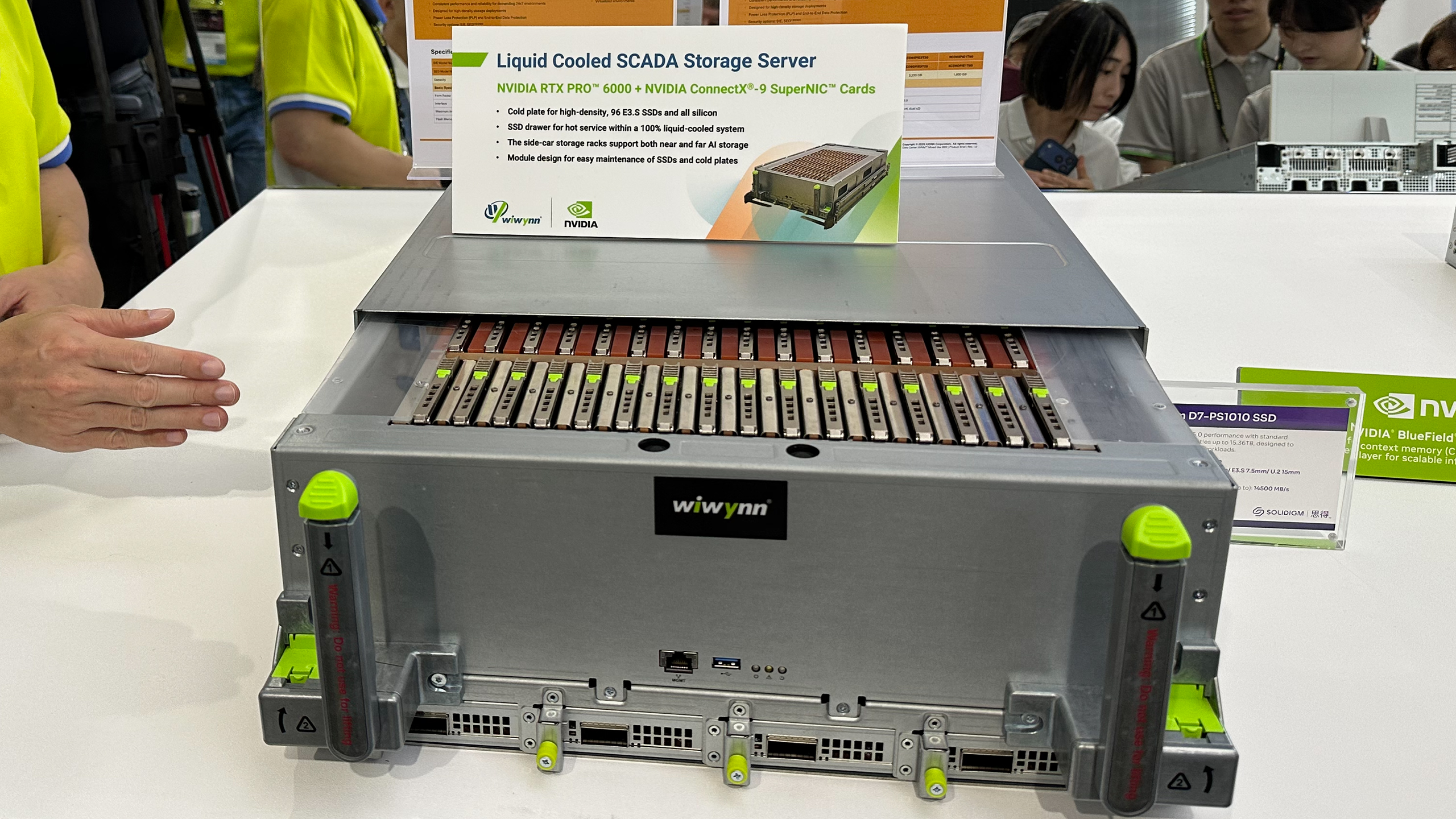 Nvidia's high-speed AI data center storage servers break cover, touting 2.9 petabytes of storage and extreme PCIe 6.0 performance — Wiwynn shows off SCADA server with GPU-accelerated storage