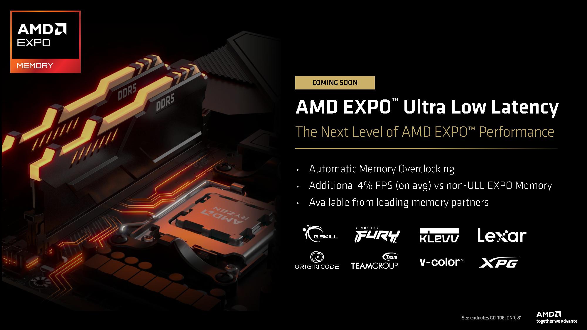 Various vendors add AMD EXPO Ultra-Low Latency to 600-series motherboards in latest BIOS updates — tech tightens memory subtimings on compatible kits, boosting FPS by up to 4%