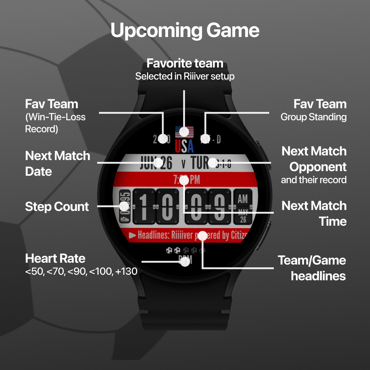 Facer x Citizen Kick It watchface for the FIFA World Cup 2026 2