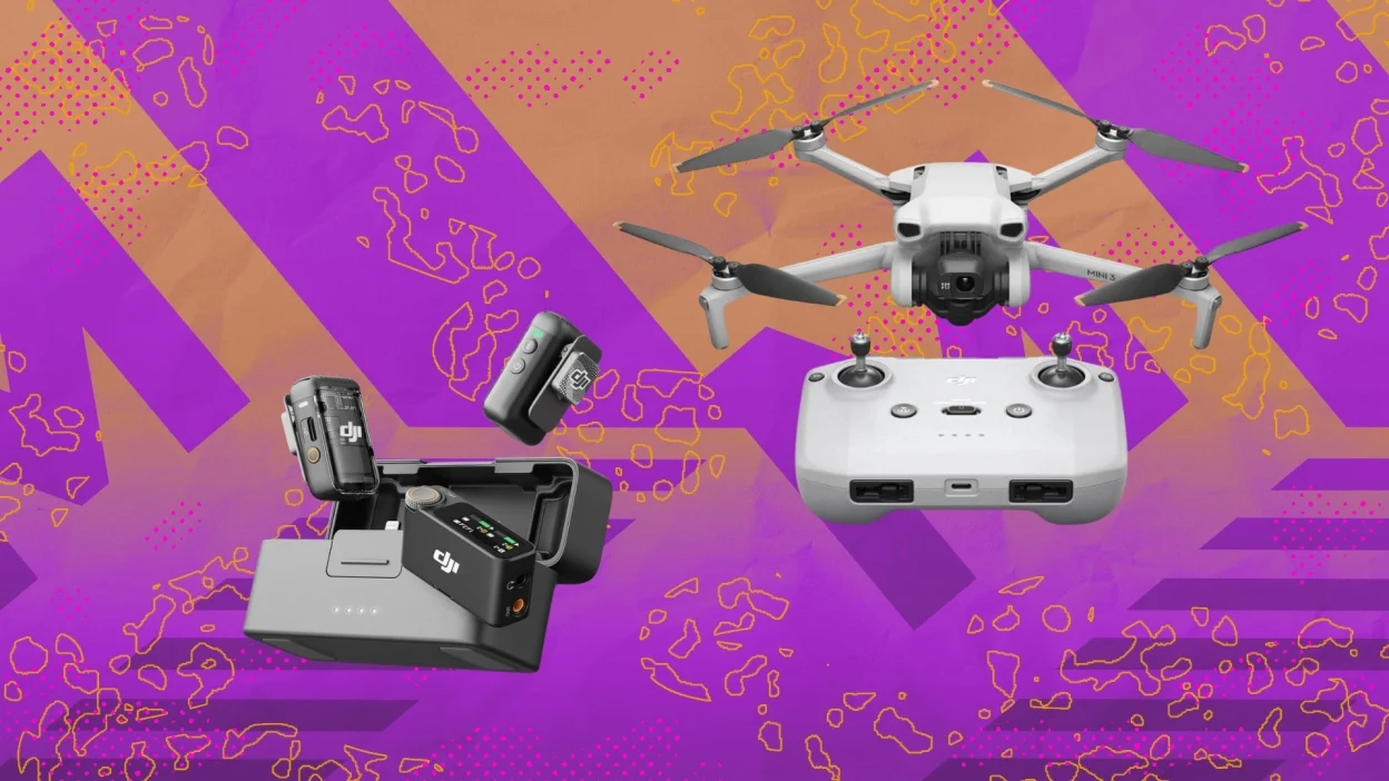 DJI drone and mic