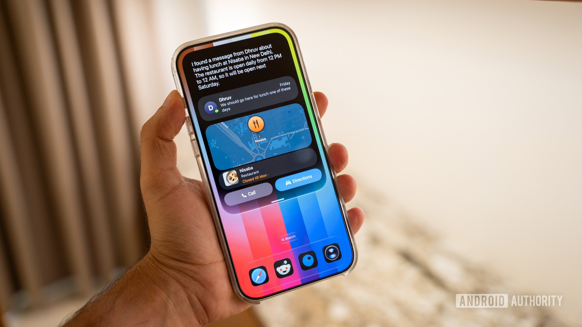 New Siri UI on an iPhone running iOS 27.