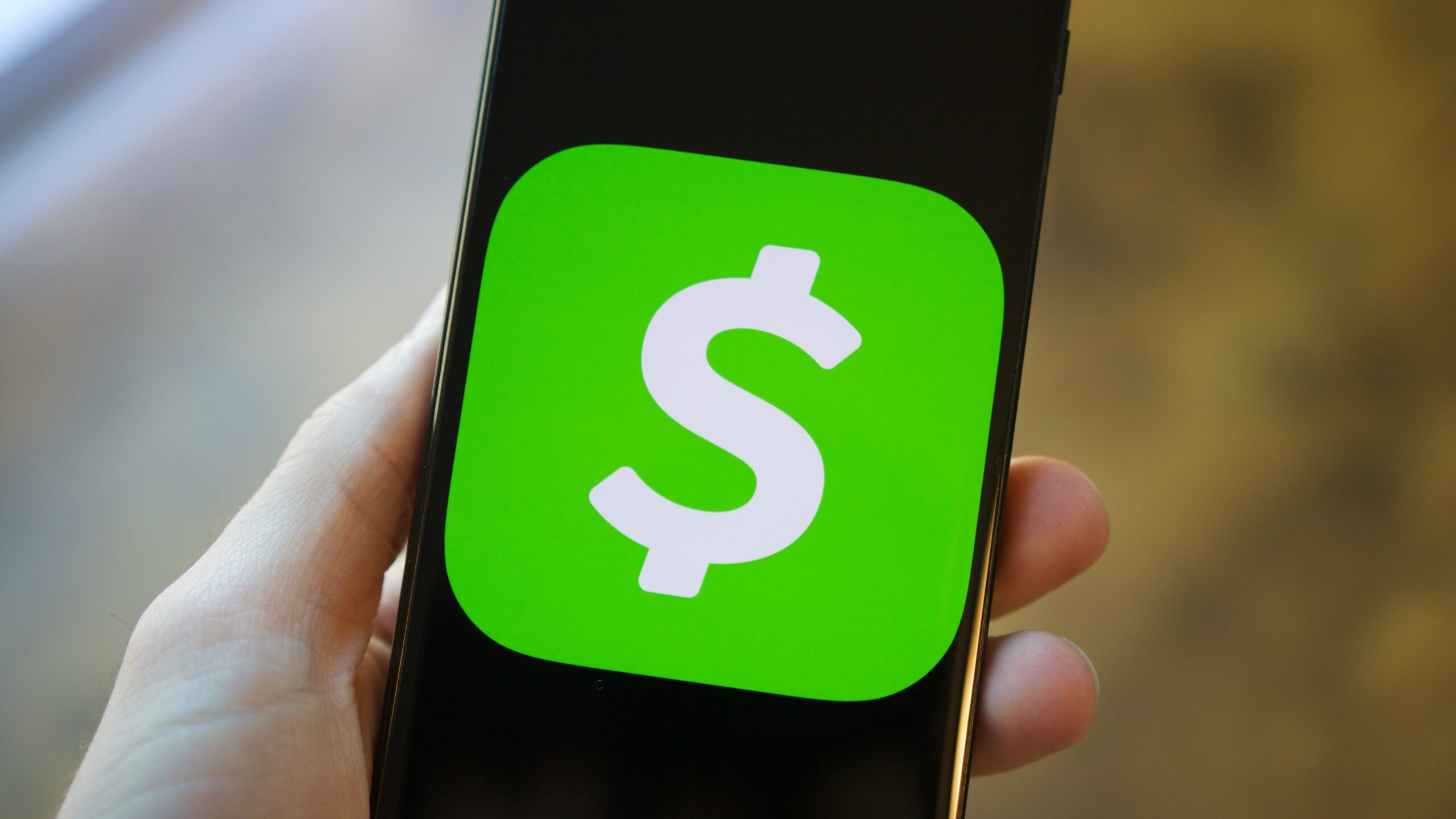 Cash app logo displayed on an Android phone.