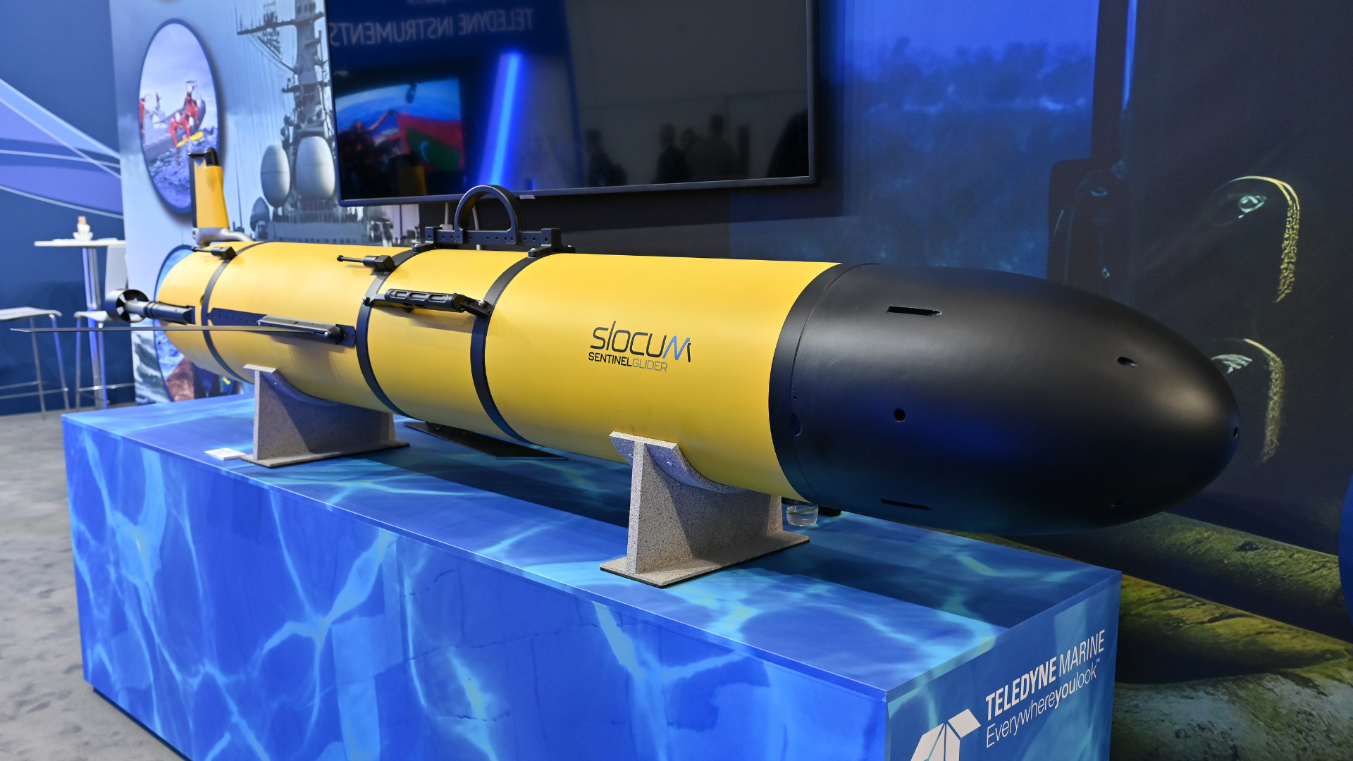 a Teledyne autonomous underwater vehicle