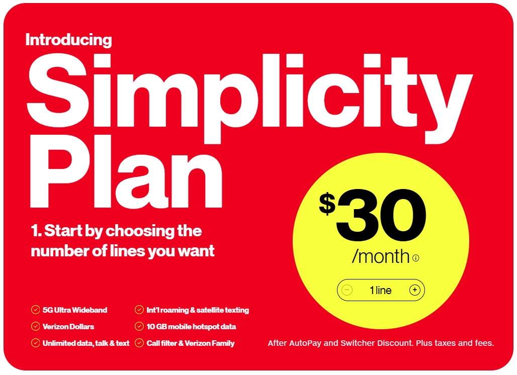 Verizon Simplicity is a new unlimited 5G plan that aims to clean up your phone bill