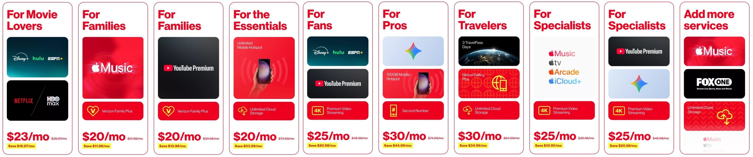 Verizon Simplicity Add on bundles Verizon Simplicity Add on bundles