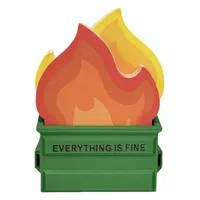 Infmetry Garbage Can Fire Sticky Notes