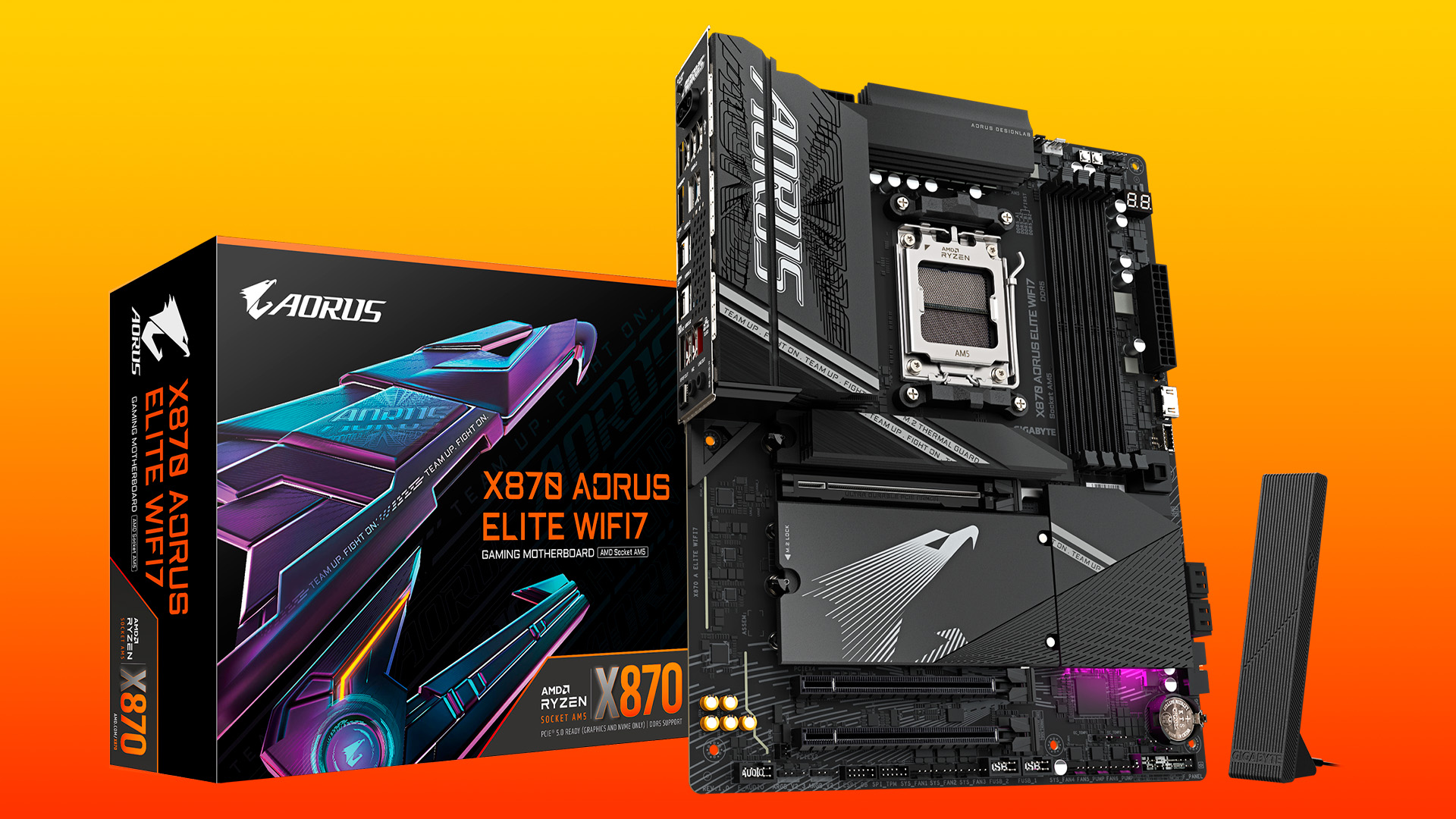 Build an elite AMD gaming PC around Gigabyte's X870 motherboard for $70 off — Gigabyte X870 Aorus Elite WiFi7 drops to $249