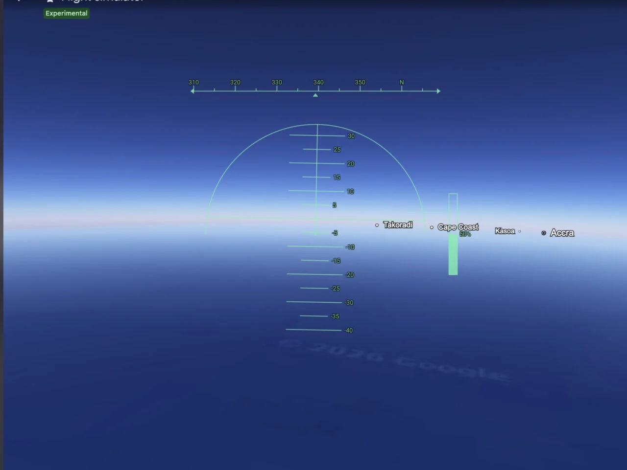 Google Earth flight simulator