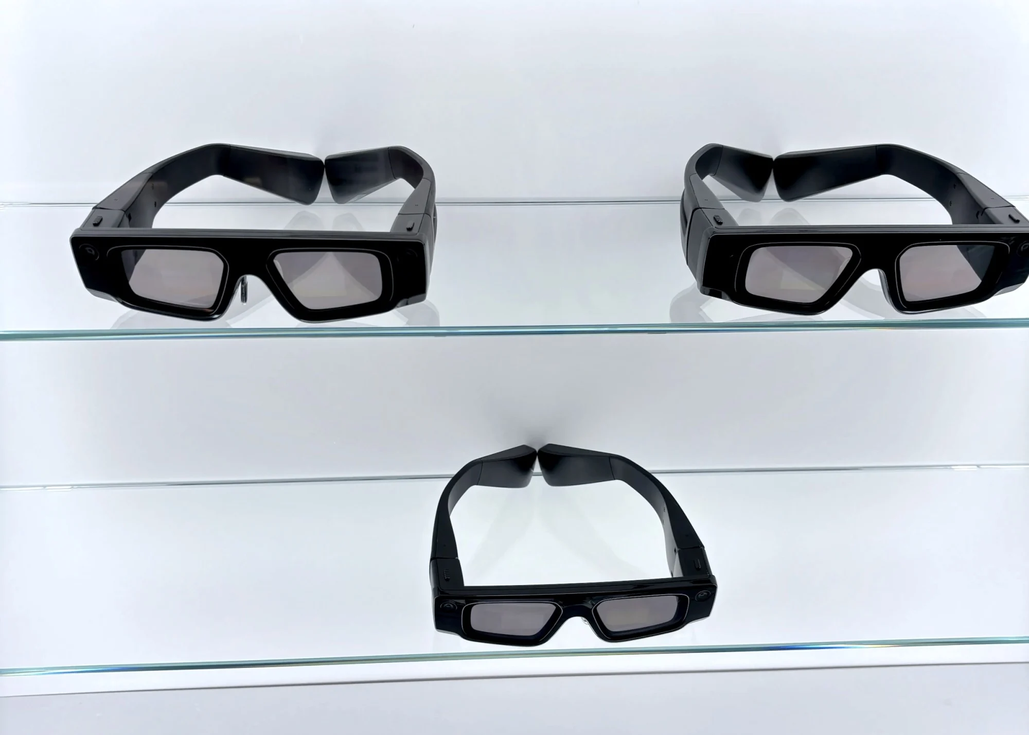 previous generations of snap specs ar glasses on display at awe 2026