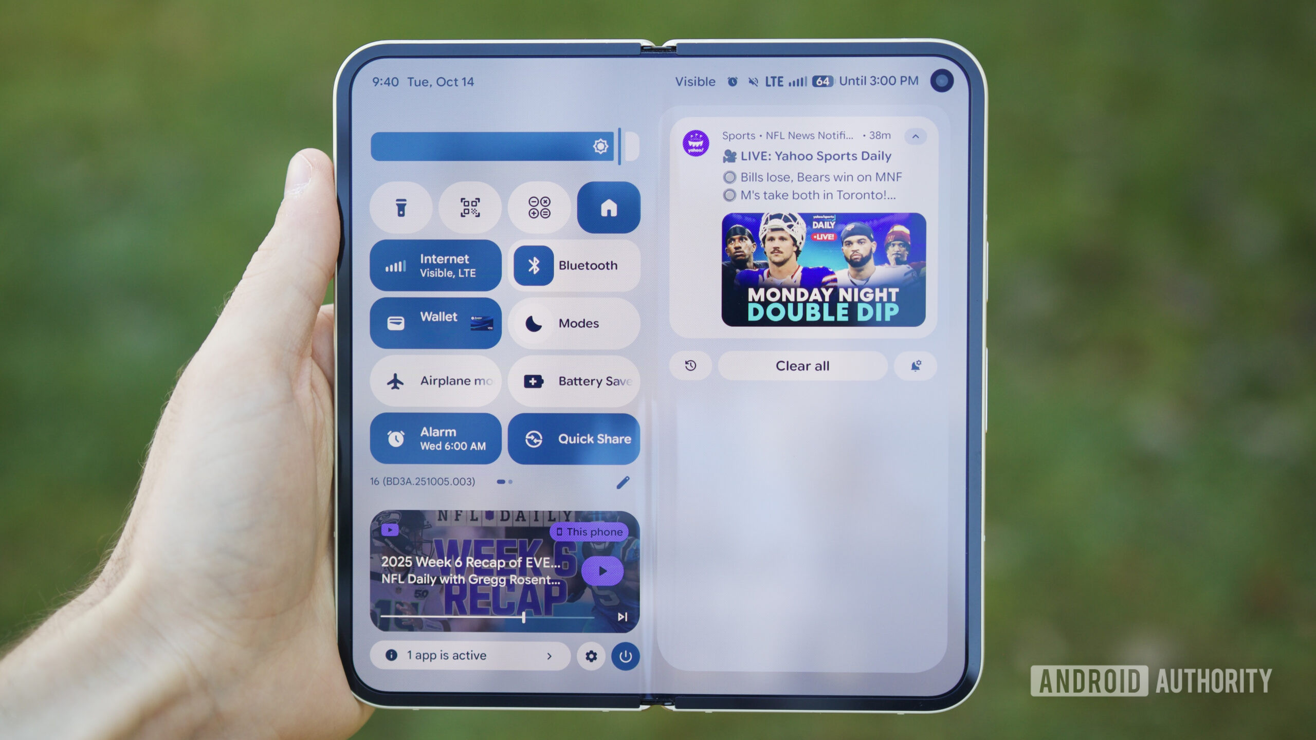 google pixel 10 pro fold quick settings edited The quick settings and notification panel on the Pixel 10 Pro Fold.