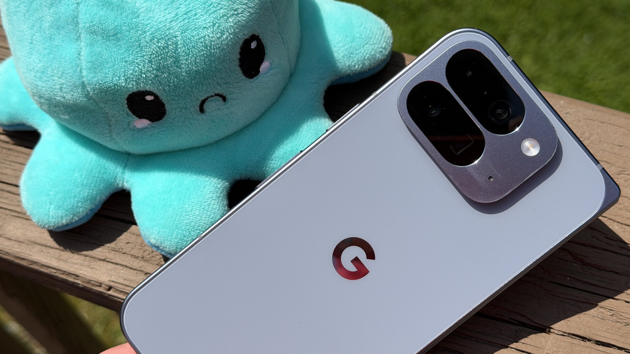 Google Pixel 10 Pro Fold frowning plush Google Pixel 10 Pro Fold frowning plush